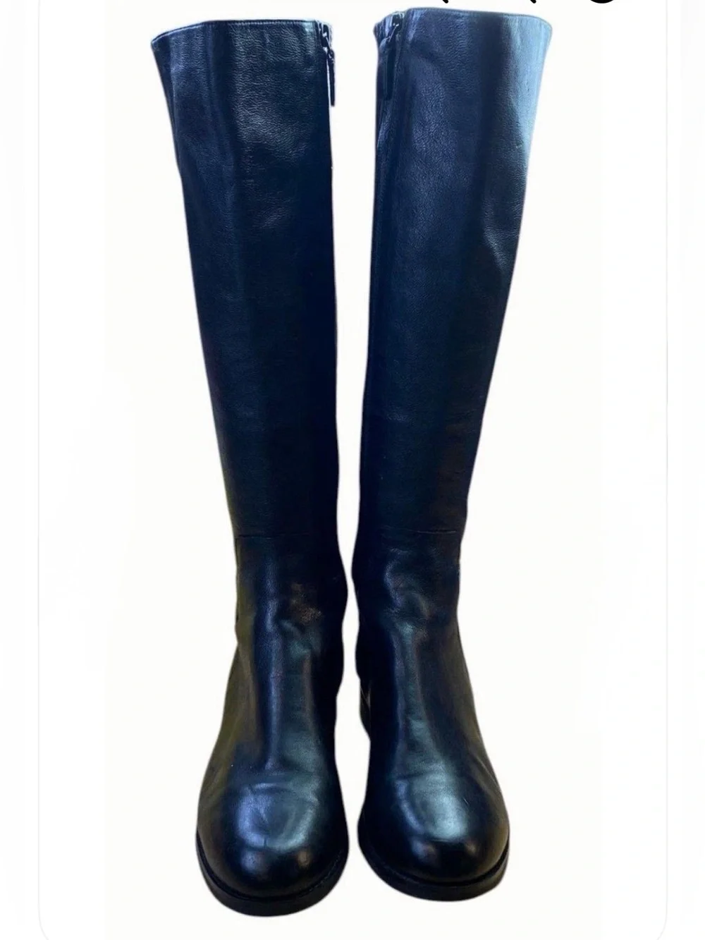 Cole Haan Black Knee High Leather Riding Boots